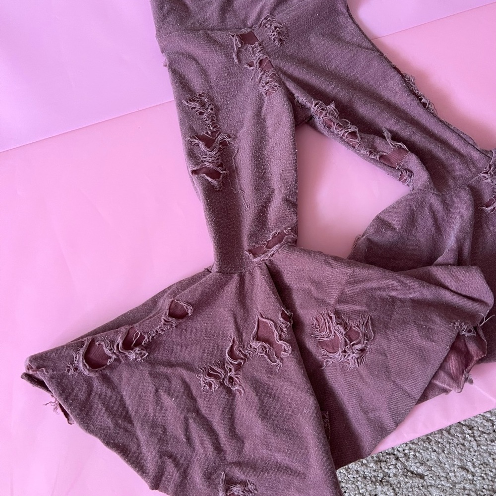Adorable, halloween style bell bottoms with matching ribbon headband! - Picture 3 of 5